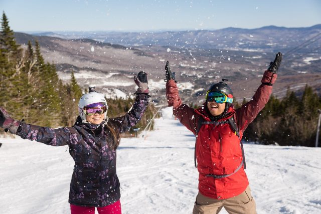 skiing adventurous engagement session